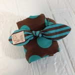 【再販】くるっとシュシュ付きエコバッグ（チョコミント）