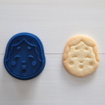 おかめ【縦5.4cm】（スタンプ付き）クッキー型・クッキーカッター