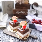 【ミニチュアor片耳 耳飾り】Jewel♩Chocolatのムースケーキ♩