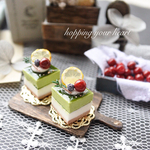 【ミニチュアor片耳 耳飾り】Jewel♩抹茶のムースケーキ♩