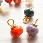 15個 13mm ガラスチャーム ゴールド ②