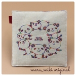 【サークルパンダ】刺繍コースター🌈虹色