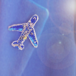【現在受注製作】オートクチュール刺繍ブローチ　Milky Way 飛行機L