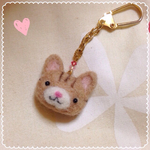 【ご依頼品】トラ猫キーホルダー  茶色