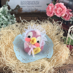 ベビたん小鳥ラズベリーカラー羊毛フェルト