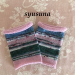 opal毛糸＊気仙沼の“桜"＊おとめつばき🧶リストウォーマー＊送料無料