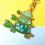 キーホルダー、三段カメさん、送料無料♪