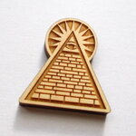 秘密結社なウッドパーツ　37mm×34mm　ヒノキ