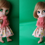★ピンク・ふわもこパーカーきのこちゃん・セット★くま太郎・ブライス洋服
