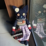 ソックモンキー　☆ ソックキャット ☆ おしとやかな紺色猫ちゃん