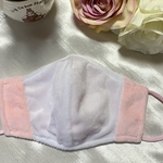 冬マスク　ボア　白　ピンク　ゴム紐縫い付けタイプ　布マスク　お洒落　通勤通学　立体マスク　女性用