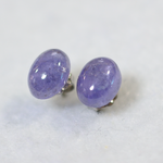 （１点もの）タンザナイトのスタッドピアス（9×7mm・チタンポスト）