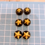 送料込みゴールド星スタッズワンポイントに可愛いクロックスジビッツ パッチンドメ変更可