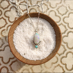 《silver925》boulder opal×baby turquoise❤︎necklace✴︎