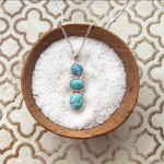 《silver925》turquoise❤︎3stone necklace✴︎