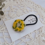 ふんわり ミモザの刺繍 ① ヘアゴム