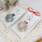 ふんわり ミモザの刺繍 ① ヘアゴム