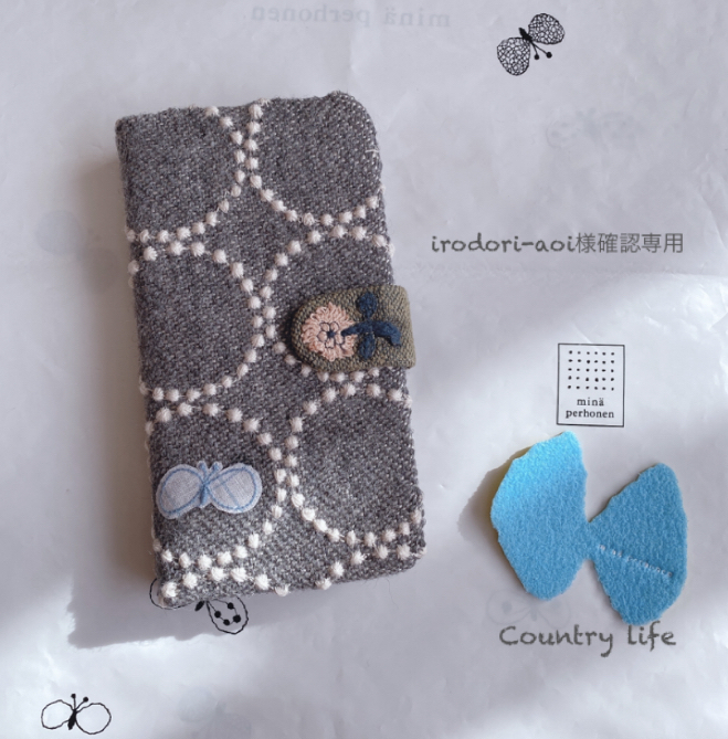 1504*irodori-aoi様確認専用 ミナペルホネン 手帳型 スマホケース 40,300円