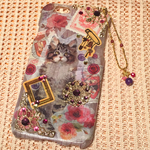 ★プライスダウン★iPhone6/6S用カバー・ボールチェーンストラップ付き（メインクーン）