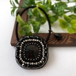 【再販感謝】＊ブラックラブラドライトのヘアゴム(シルバー)＊