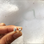《silver925,14kgf》baby herkimer diamond✴︎stud earring❤︎（イヤリング変更不可）