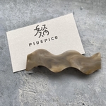 なみなみバレッタ／ベージュマーブル