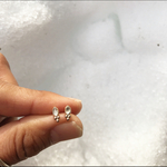 《silver925,14kgf》baby herkimer diamond✴︎stud earring❤︎（イヤリング変更不可）