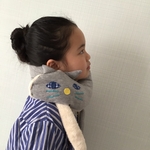 マフラーねこ　(GRY×WH)