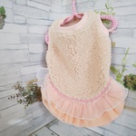 Ｓ秋冬　完成品・もこもこ　ニット　バレリーナ　ワンピース（ピンクサーモン系）