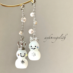 🆕12/21(月)13:00発売(2点)☃️雪だるまカップル(シルバー)