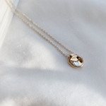 petit bean necklace(gold)
