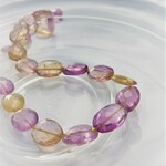 sale★☆アメトリン☆ビーズ☆オーバル☆ブリオレット☆13-15mm☆５粒☆天然石☆