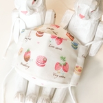 ★KIDSsize★苺スイーツ×高級晒で作った三日月マスク　【送料無料】