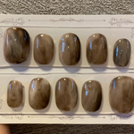 ネイルチップ　ブラウンニュアンス