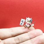 ミニチュア　指乗り　干支ロボさん牛　ハンドメイド