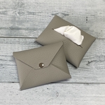 ✉レザー　ポケットティッシュケース✉【牛革　ITA ライトグレー系】