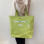 帆布　ミニトート　ラフランス　若草色　11号帆布【受注製作品】ランチバッグ