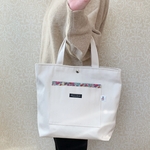 ミニトート　帆布　きなり　お弁当バッグサイズ