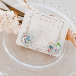 ✳︎ ゆめのなか つぶつぶ はーとレジン ノンホールピアス ✳︎