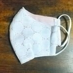 白レース×くすみピンク
