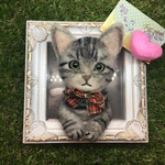 akikalennon様　猫　額縁入り羊毛フェルト