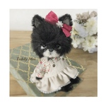 オーダーメイド品　はなちゃん　黒ポメラニアン￼  テディベア　ぬいぐるみ