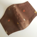再販　にゃんこの刺繍入り　ゆったりサイズ立体マスク