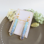 【SALE】グラデーションブルーレジンのゆらゆらピアス/イヤリング