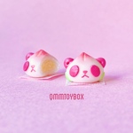 好好パンダ桃まん【観賞用・ピアス・イヤリング】