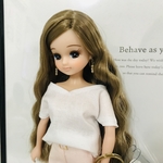リカちゃん服♡白Ｖネックカットソー♡単品♡リアルクローズ ♡ドール服♡大人リカちゃん