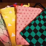 人気急上昇につき再販売！☆4枚組☆ 給食袋 給食セット 入園入学 巾着 市松模様 鱗 麻の葉 ハンドメイド 男の子 女の子 保育園 幼稚園 小学校 