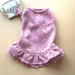 RSH3　暖かピンクニットキュートワンピース　ドッグウェア  