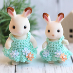 sh129-hk12様のオーダー★シルバニアファミリー　シルバニア　お母さん　女の子　2Wayドレス　セット