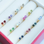 誕生石のプチピアス/イヤリング